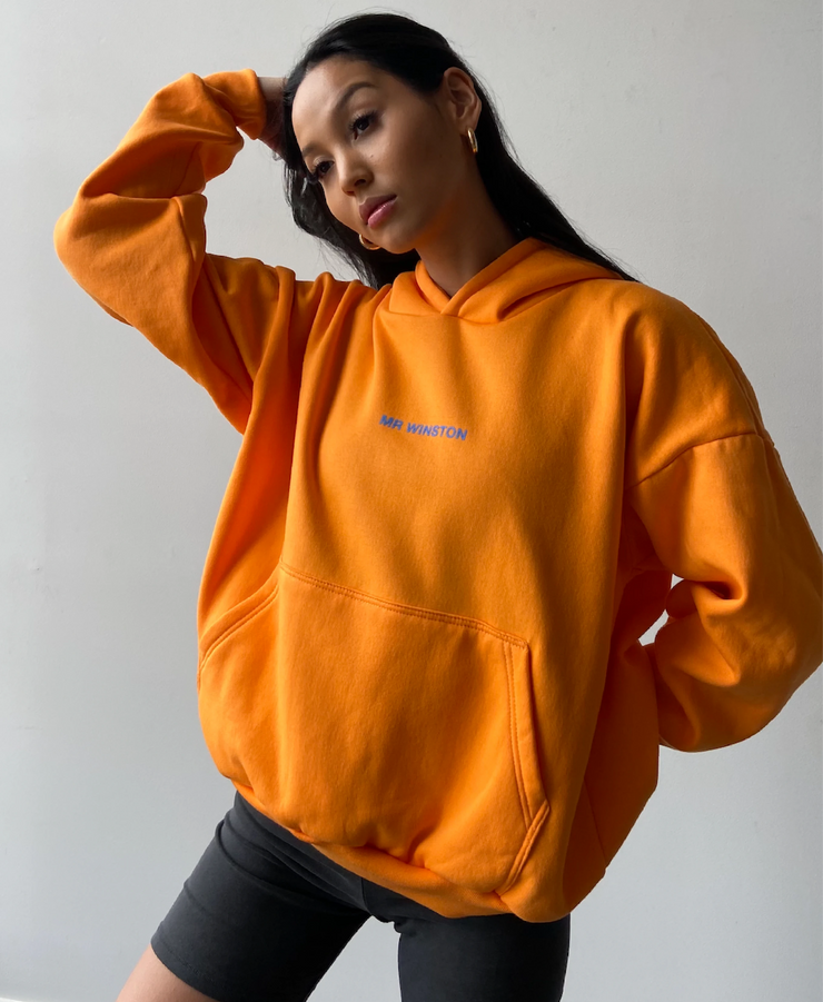 Mr Winston Sport Hoodie - Summer Orange Puff