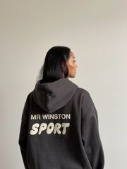 Mr Winston Sport Hoodie - Black Puff